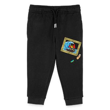 Peanut Seafarer Seaman Distress Ship - Kids Organic Sweatpants by Stanley/Stella - black - Front