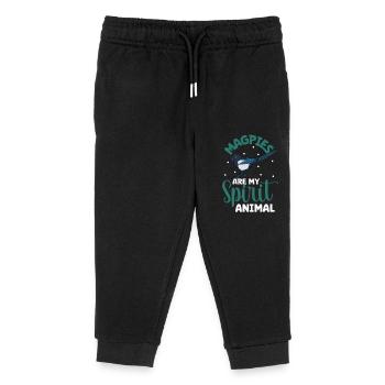 Lieblingstier - Elster - Kinder Organic Jogginghose Mini Mover von Stanley/Stella - Schwarz - Vorne