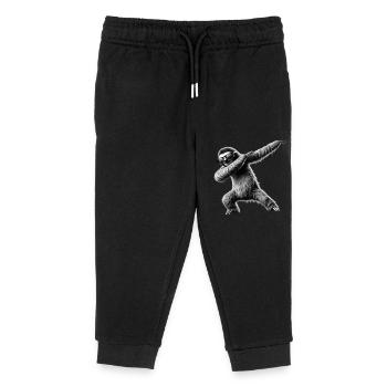 Funny Dabbing Sloth Dance Animal Lover Dab - Kids Organic Sweatpants by Stanley/Stella - black - Front