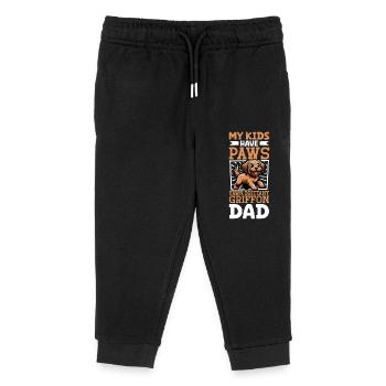 Griffon Fauve de Bretagne Papa - Pantalon de jogging enfant bio Stanley/Stella - noir - Devant