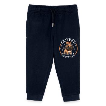 Kaffee und English Mastiff - Kinder Organic Jogginghose Mini Mover von Stanley/Stella - Navy - Vorne