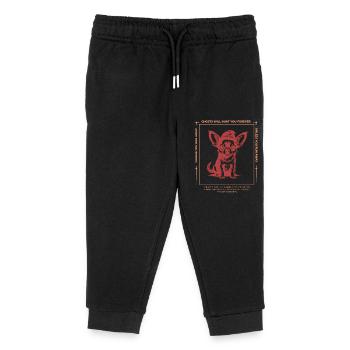 spooky Chihuahua - Kinder Organic Jogginghose Mini Mover von Stanley/Stella - Schwarz - Vorne