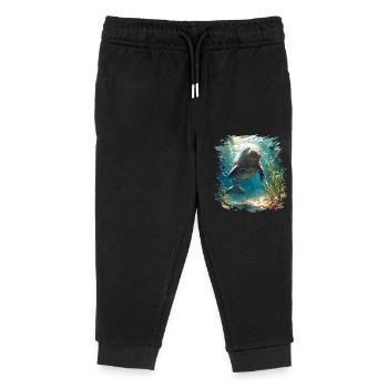 Manatee Dugongs Dugong - Kids Organic Sweatpants by Stanley/Stella - black - Front