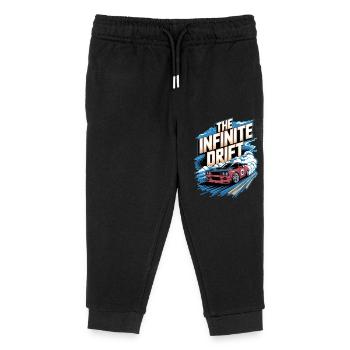 infinite drift - course voiture - Pantalon de jogging enfant bio Stanley/Stella - noir - Devant