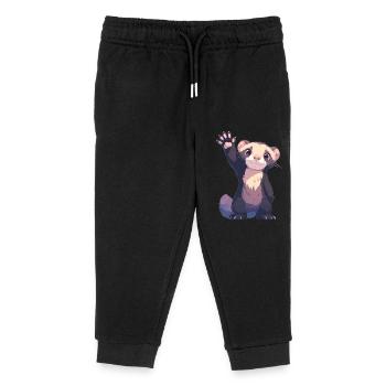Ferret Frettchen - Kids Organic Sweatpants by Stanley/Stella - black - Front