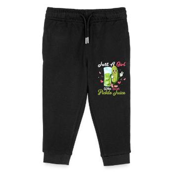 Just A Girl Who Loves Pickle Juice Fitness Vegan C - Kinder Organic Jogginghose Mini Mover von Stanley/Stella - Schwarz - Vorne