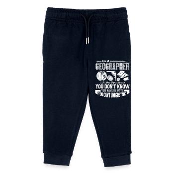 Geographer Geographers Solve Problems - Kids Organic Sweatpants by Stanley/Stella - navy - Front