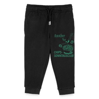 Another Chips Sunday Club - Kids Organic Sweatpants by Stanley/Stella - black - Front