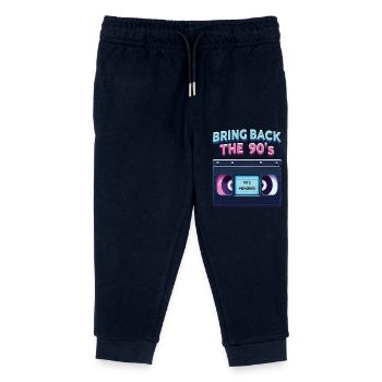 Bring Back the 90's Retro Boombox 90s - Kids Organic Sweatpants by Stanley/Stella - navy - Front