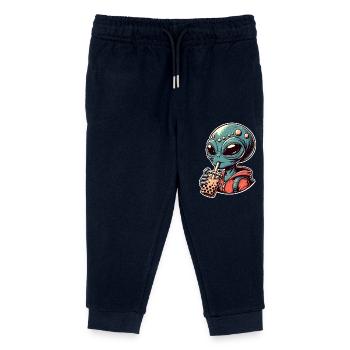 Thé à bulles extraterrestre - Pantalon de jogging enfant bio Stanley/Stella - marine - Devant
