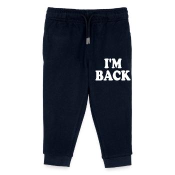 I'm back - Kids Organic Sweatpants by Stanley/Stella - navy - Front
