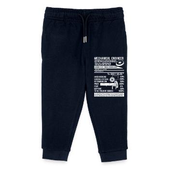 Mechanical Engineer Nutrition Facts - Kids Organic Sweatpants by Stanley/Stella - navy - Front