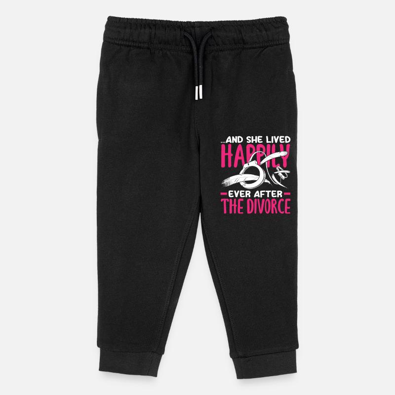 Und Sie Lebte Nach Der Scheidung Glücklich Und - Kinder Organic Jogginghose Mini Mover von Stanley/Stella - Schwarz