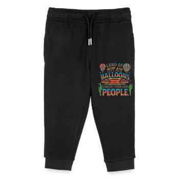 New Mexico Land of Hot Balloons - Kinder Organic Jogginghose Mini Mover von Stanley/Stella - Schwarz - Vorne