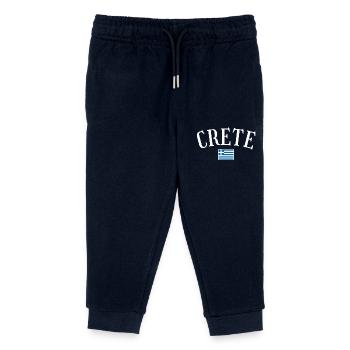 Crete Griechenland Griechische Flagge Grieche - Kinder Organic Jogginghose Mini Mover von Stanley/Stella - Navy - Vorne