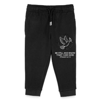 Be still and know that I'm god - Kids Organic Sweatpants by Stanley/Stella - black - Front