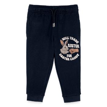 Will Trade Sister for Easter Candy - Kids Organic Sweatpants by Stanley/Stella - navy - Front