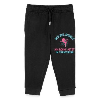 Turnen Mädchen Gymnastik Turnanzug Turnerin - Kinder Organic Jogginghose Mini Mover von Stanley/Stella - Schwarz - Vorne