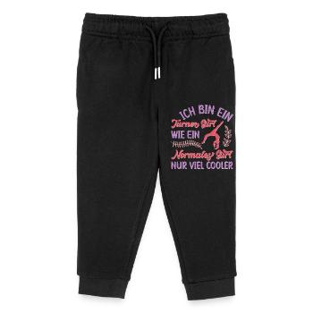 Turnen Mädchen Gymnastik Turnanzug Turnerin - Kinder Organic Jogginghose Mini Mover von Stanley/Stella - Schwarz - Vorne