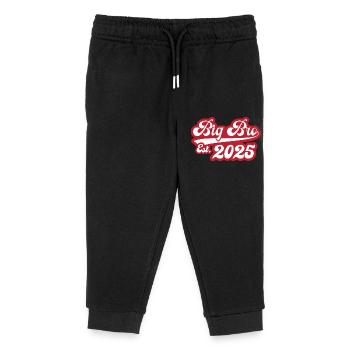 Big Bro Est 2025 - Kids Organic Sweatpants by Stanley/Stella - black - Front