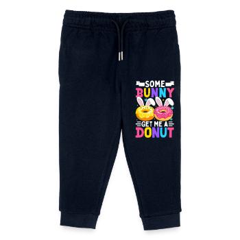 Un lapin m’apporte un beignet - Pantalon de jogging enfant bio Stanley/Stella - marine - Devant