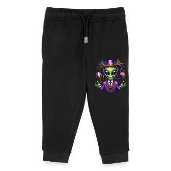 Mardi Gras Alien - Pantalon de jogging enfant bio Stanley/Stella - noir - Devant