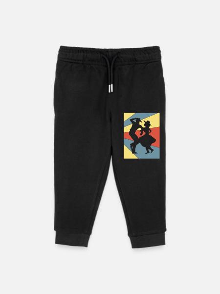 Square Dance - Kinder Organic Jogginghose Mini Mover von Stanley/Stella - Schwarz