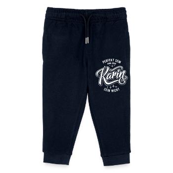 Vornamen Karin - Namenstag - Geschenk - Kinder Organic Jogginghose Mini Mover von Stanley/Stella - Navy - Vorne