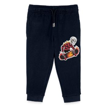 FLAMING SKATEBOARD - Kids Organic Sweatpants by Stanley/Stella - navy - Front