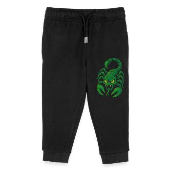 Poison green scorpion in comic style - Kids Organic Sweatpants by Stanley/Stella - black - Front