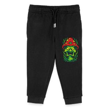 Psycho Toadstool with Third Eye - Kids Organic Sweatpants by Stanley/Stella - black - Front
