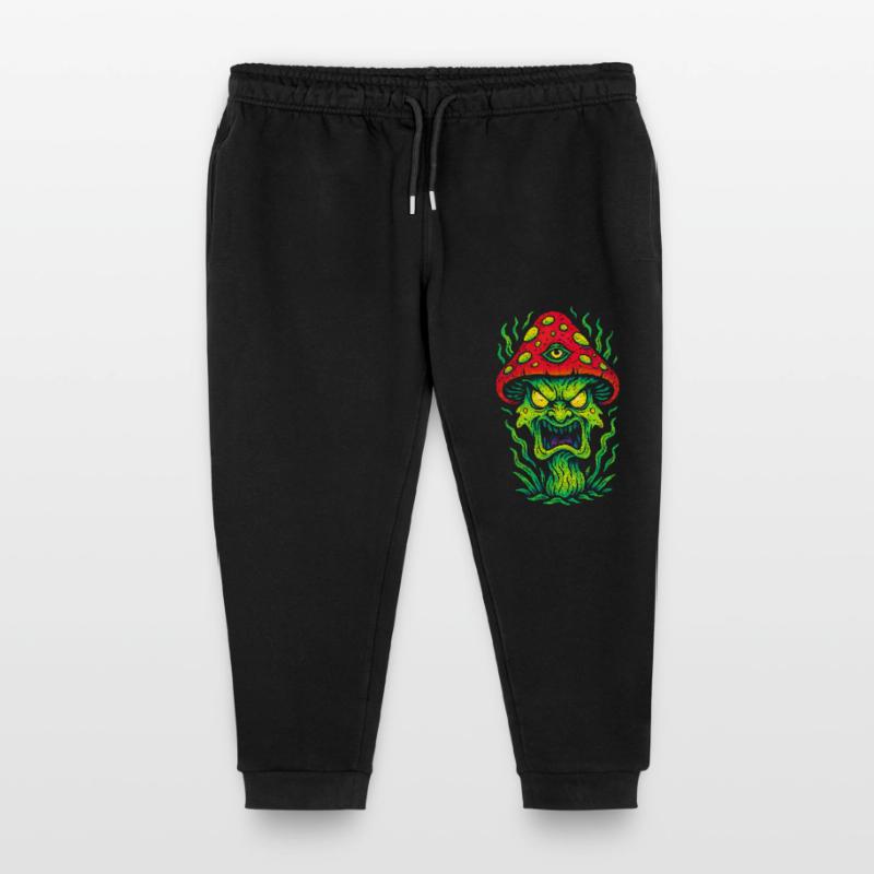 Psycho Toadstool with Third Eye Kids Organic Sweatpants by Stanley/Stella