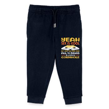 Cornhole Spieler Lustig Spruch - Kinder Organic Jogginghose Mini Mover von Stanley/Stella - Navy - Vorne