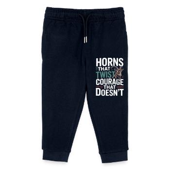 Markhor Lover Faune Animale Chèvre Sauvage Pakistan - Pantalon de jogging enfant bio Stanley/Stella - marine - Devant