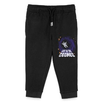 Lost in the Cosmos - Astronaut - Weltall - Kinder Organic Jogginghose Mini Mover von Stanley/Stella - Schwarz - Vorne