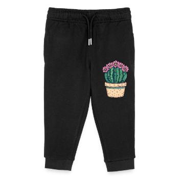 Blühender Topf Kaktus - Kinder Organic Jogginghose Mini Mover von Stanley/Stella - Schwarz - Vorne