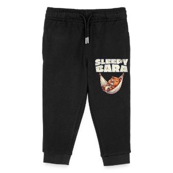 Capybara Sleepy Bara - Kids Organic Sweatpants by Stanley/Stella - black - Front