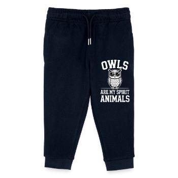 Eule Spruch Eulen Lustiges Eulen Geschenk - Kinder Organic Jogginghose Mini Mover von Stanley/Stella - Navy - Vorne