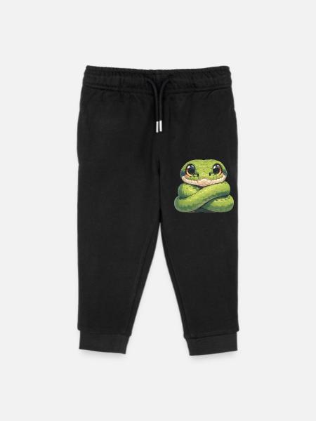 Schlangen Schlange - Kinder Organic Jogginghose Mini Mover von Stanley/Stella - Schwarz