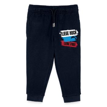 Paragliding - Fly High, Live Free - Kids Organic Sweatpants by Stanley/Stella - navy - Front