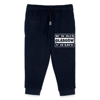 Glasgow Écosse Coordonnées Glasgow - Pantalon de jogging enfant bio Stanley/Stella - marine - Devant