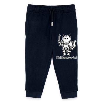 Chevalier chat en armure brillante-Sir Miaou beaucoup design - Pantalon de jogging enfant bio Stanley/Stella - marine - Devant