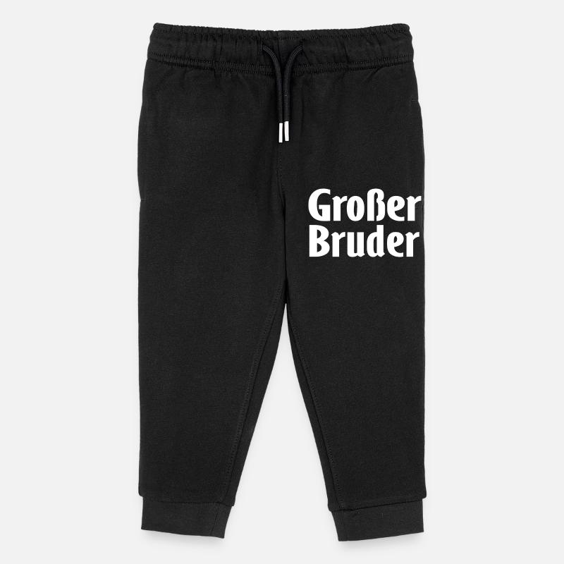 Grand frère - Pantalon de jogging enfant bio Stanley/Stella - noir