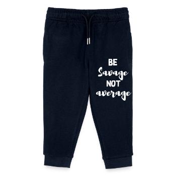 Sei wild, nicht durchschnittlich - Kinder Organic Jogginghose Mini Mover von Stanley/Stella - Navy - Vorne