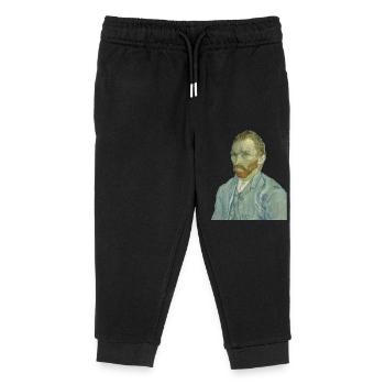 Vincent van Gogh Self Portrait Self-Image - Kids Organic Sweatpants by Stanley/Stella - black - Front