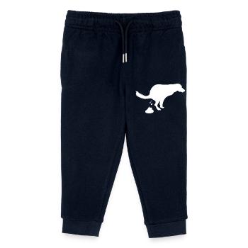 Chien hurlant chien caca - Pantalon de jogging enfant bio Stanley/Stella - marine - Devant