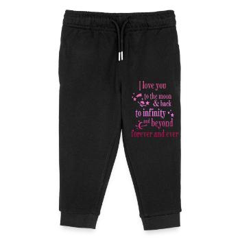 love you to the moon and back amore Blumen Frauen - Kinder Organic Jogginghose Mini Mover von Stanley/Stella - Schwarz - Vorne