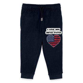 T-shirt I LOVE YOU UNITED STATES 2025 - Pantalon de jogging enfant bio Stanley/Stella - marine - Devant
