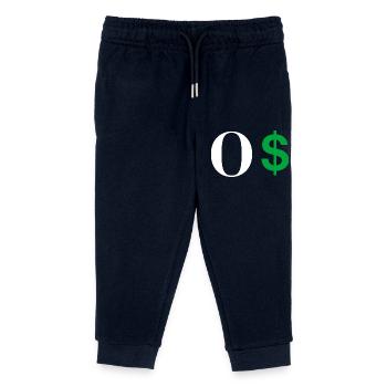Letter o dollar - Kids Organic Sweatpants by Stanley/Stella - navy - Front