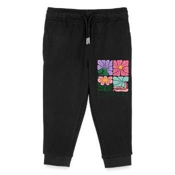 Fleurs - Fleuriste Premium - Flore - floral - Pantalon de jogging enfant bio Stanley/Stella - noir - Devant